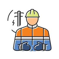line installer repairer color icon vector illustration