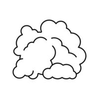 nube oler línea icono vector ilustración