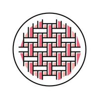 plain weave fabric material color icon vector illustration