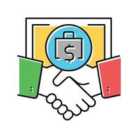 finding partners crisis color icon vector illustration