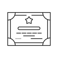 professional certificate line icon vector illustration