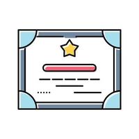 professional certificate color icon vector illustration