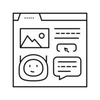 message chat bot line icon vector illustration