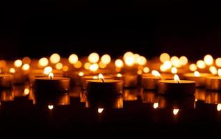 Burning candles with shallow depth of field photo