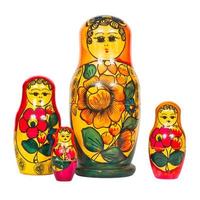 Matryoshkas on white background photo