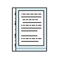 page document file color icon vector illustration