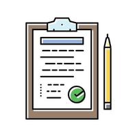 check document file color icon vector illustration