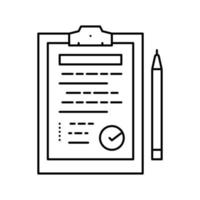 check document file line icon vector illustration