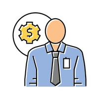 technical sales engineer worker color icon vector illustration