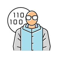 software engineer worker color icon vector illustration