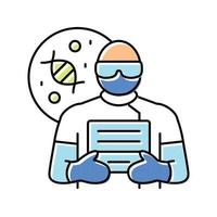 biomedical engineer worker color icon vector illustration