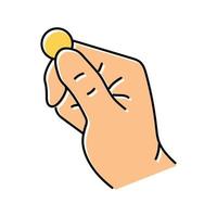 buy coin hand color icon vector illustration