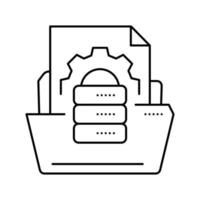 data document paper line icon vector illustration
