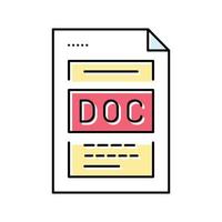 file document color icon vector illustration