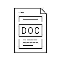 file document line icon vector illustration