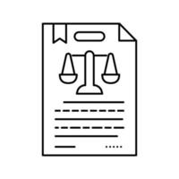 legal document paper line icon vector illustration