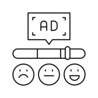 review advertising line icon vector illustration