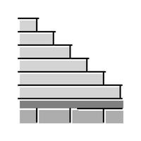 stairs building structure color icon vector illustration