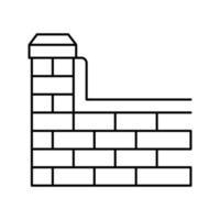 waterproofing terrace building structure line icon vector illustration