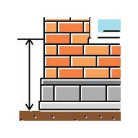 sill level building structure color icon vector illustration