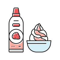 whipped cream milk product color icon vector illustration