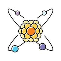 cell molecular structure color icon vector illustration