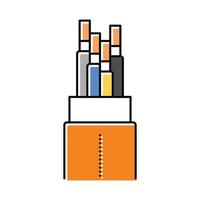 halogen free flame retardant cable color icon vector illustration