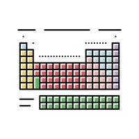 periodic table color icon vector illustration