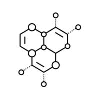 scientific molecular structure line icon vector illustration