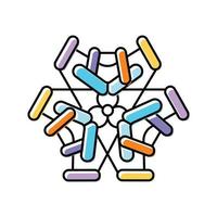 laboratory molecular structure color icon vector illustration