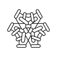 laboratory molecular structure line icon vector illustration