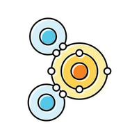 atom molecular structure color icon vector illustration