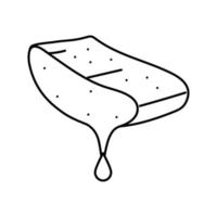 drop slice aloe vera line icon vector illustration