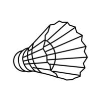 shuttlecock sport line icon vector illustration