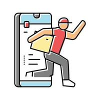 express courier app color icon vector illustration