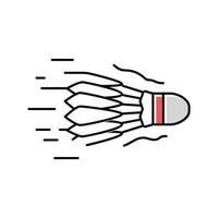 fast speed shuttlecock color icon vector illustration