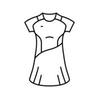 women dress badminton line icon vector illustration