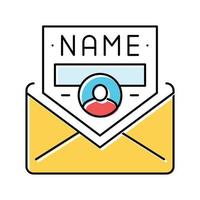 personalized email color icon vector illustration