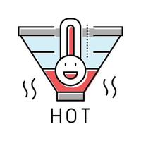 caliente Guías color icono vector ilustración