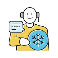 cold calling lead color icon vector illustration