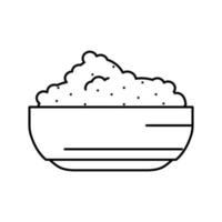 cottage cheese milk product line icon vector illustration