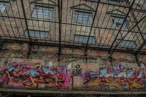 factory with graffiti photo