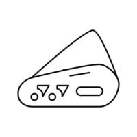 bolso bádminton línea icono vector ilustración