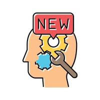 develop new skills business color icon vector illustration