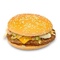 Hamburger on white background photo