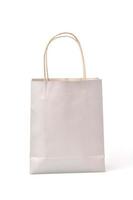 Paper bag on white background photo