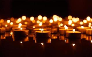 Burning candles with shallow depth of field photo