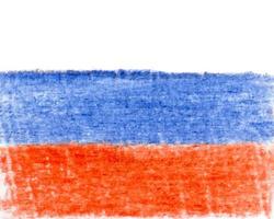 Russian Flag on white background photo