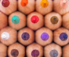 Color pencils close-up photo