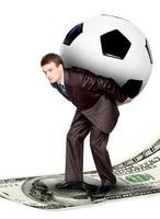 Soccer ball and money photo